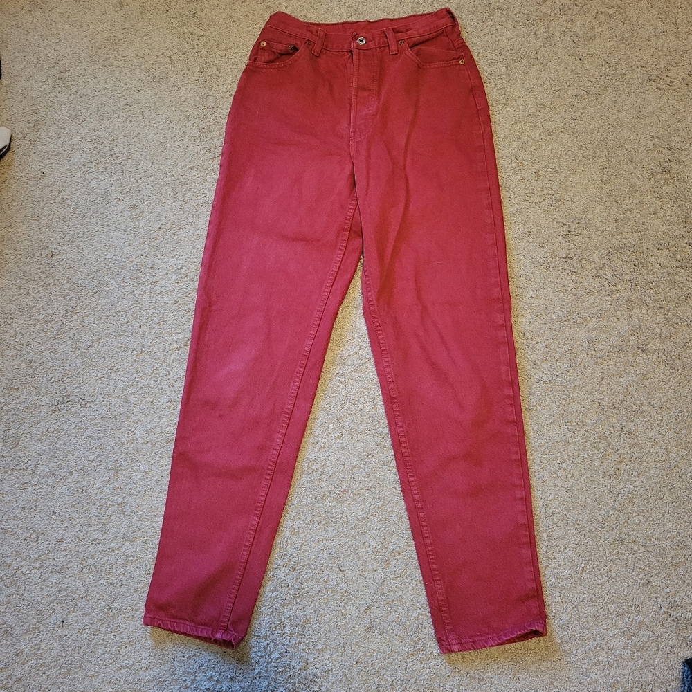 Falls shades of "RED"Vintage Levi's Button Front Red Mom Jeans